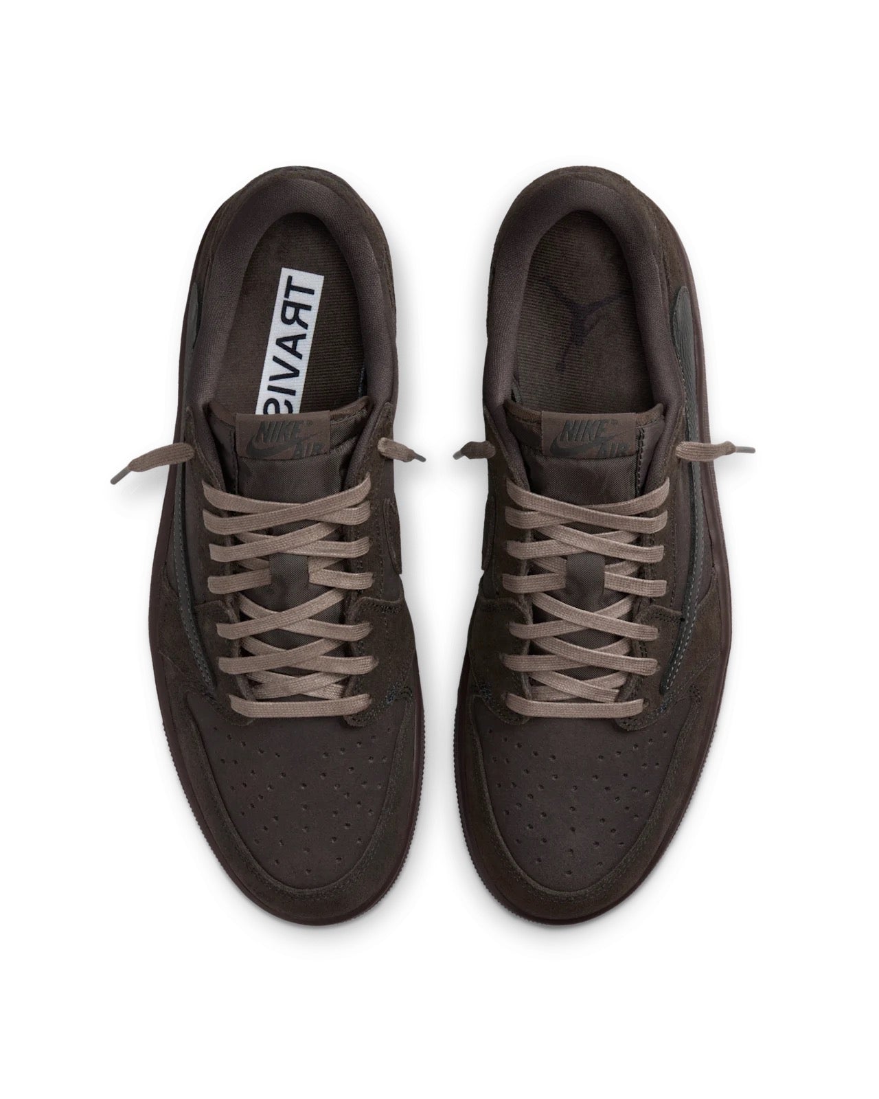 Travis Scott Velvet Brown and Dark Mocha