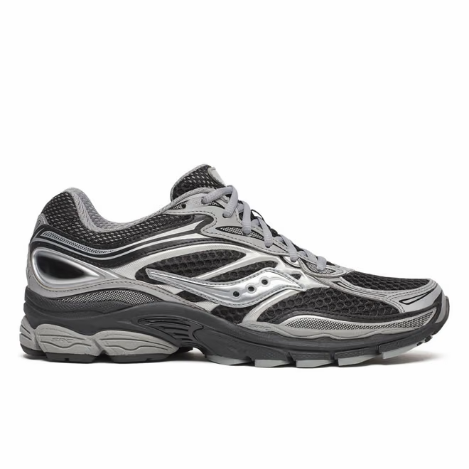 Saucony ProGrid Omni 9 Black Silver Grey – zijaanzicht